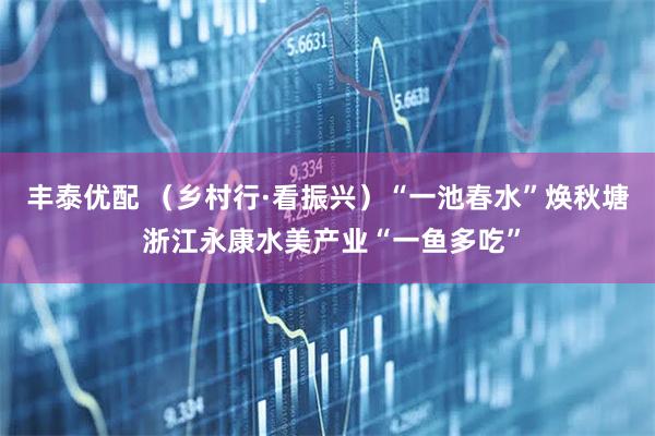 丰泰优配 (乡村行·看振兴)“一池春水”焕秋塘 浙江永康水美产业“一鱼多吃”